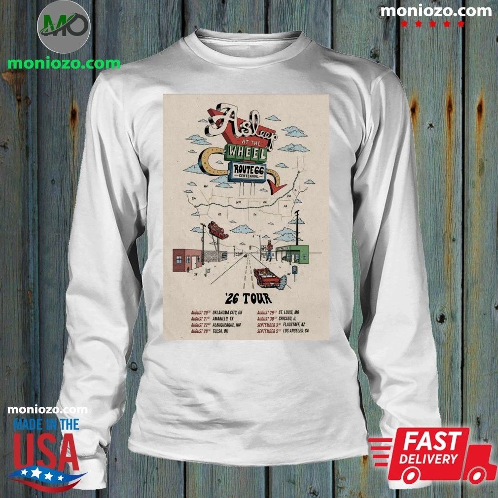 Original Asleep At the Wheel Route 66 Centennial 2026 Shows Poster Shirt