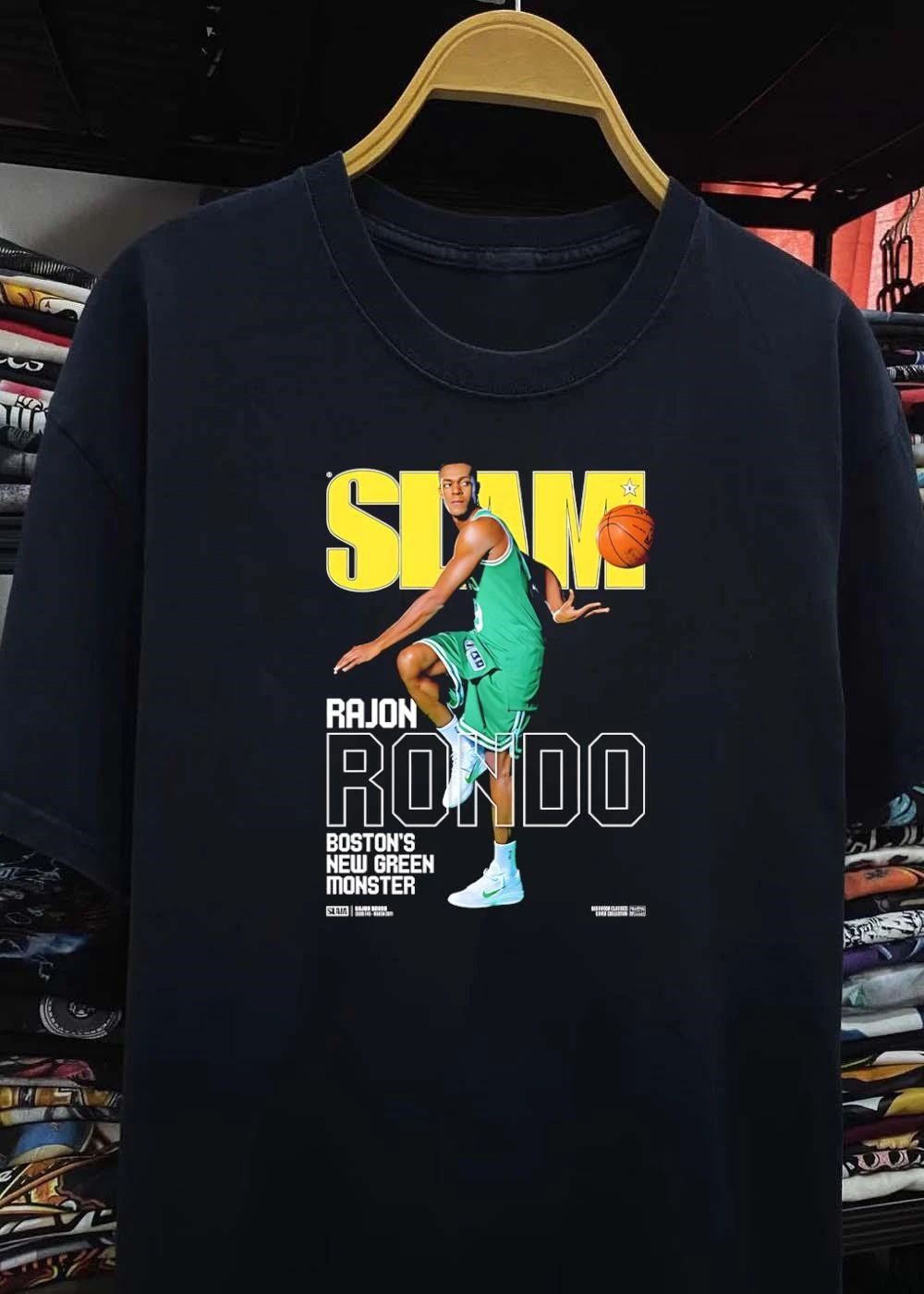 Slam Magazine Cover Rajon Rondo Boston New Green Monster shirt
