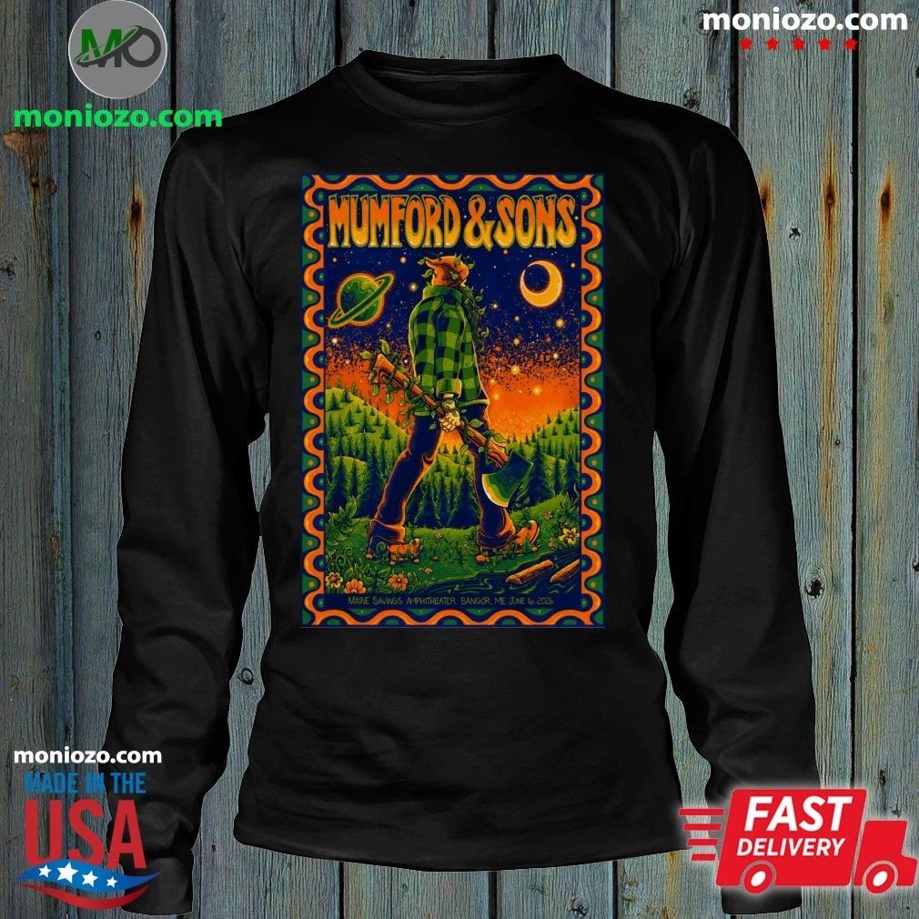 Original Mumford And Sons 6 16 2026 Bangor ME Poster T-Shirt