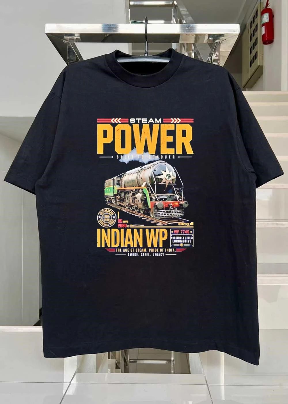 Steam Power Built To Conquer Indian Wp Locomotive Pride Of India T-Shirt