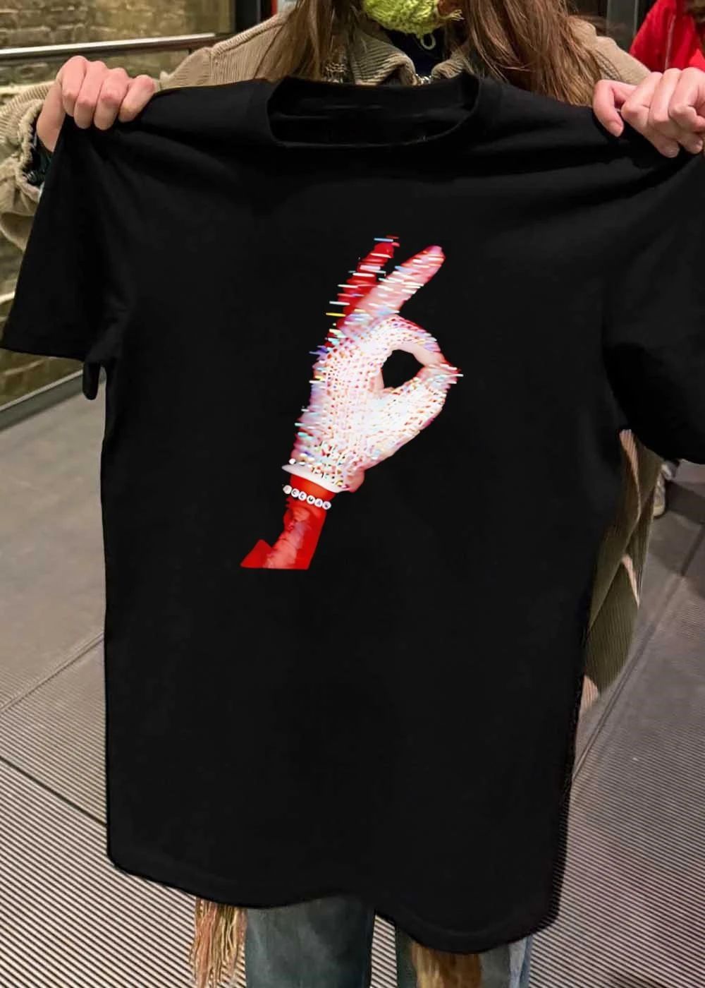 Michael Jackson Crystal Glove Peace Sign Glitch shirt