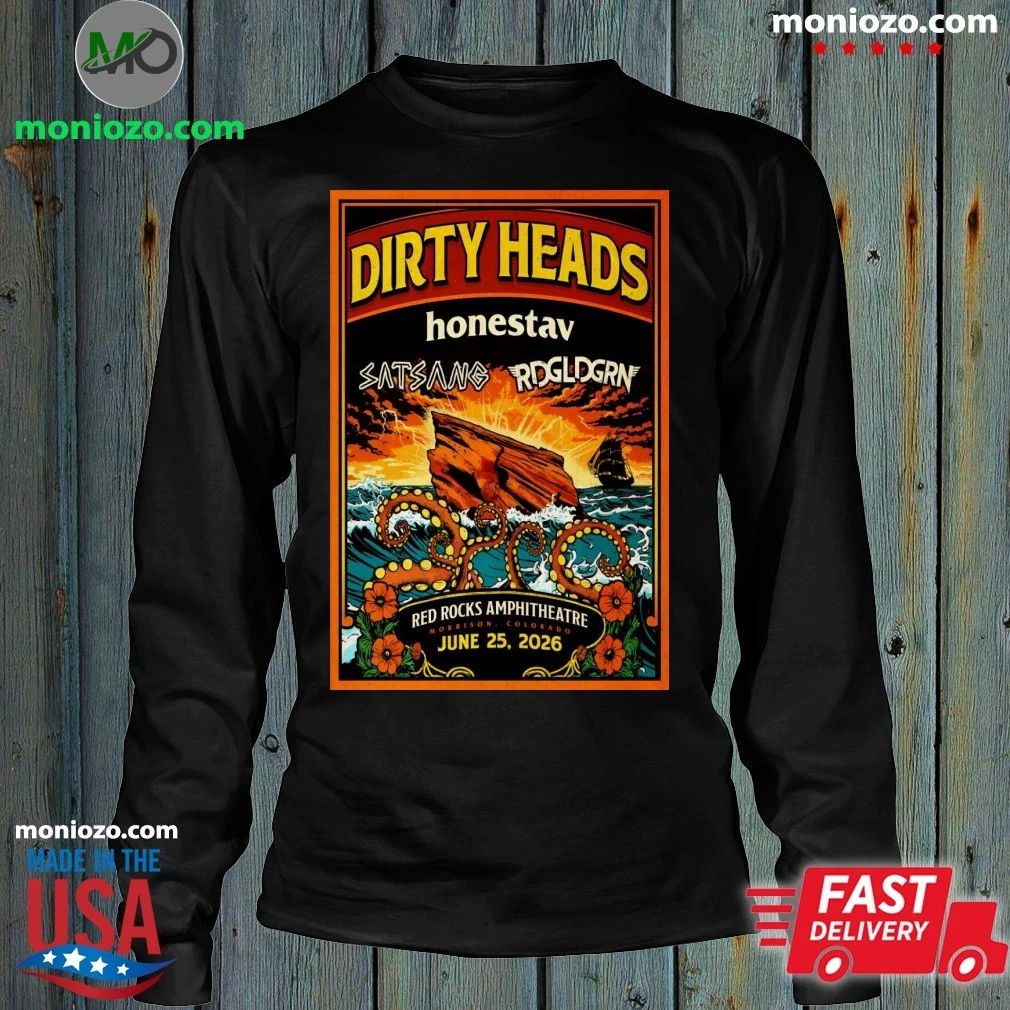 Dirty Heads Red Rocks Shows On June 25 2026 Poster Shirt
