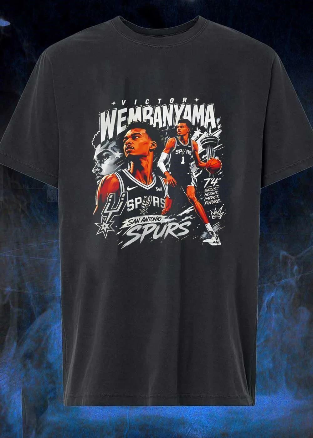 Victor Wembanyama San Antonio Spurs 7’4′ NBA Basketball Graphic T-Shirt