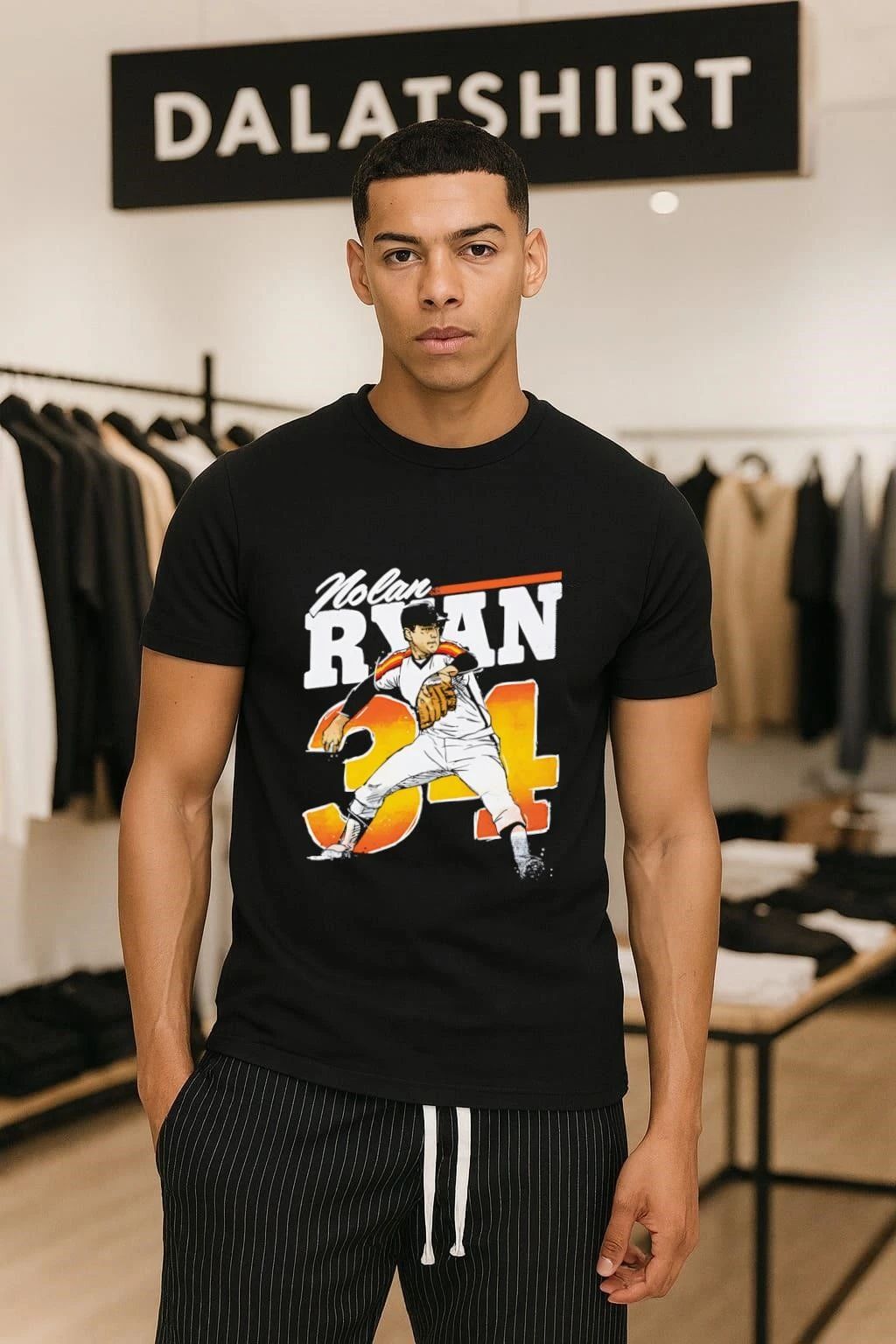 Nolan Ryan 34 Houston Retro player shirt