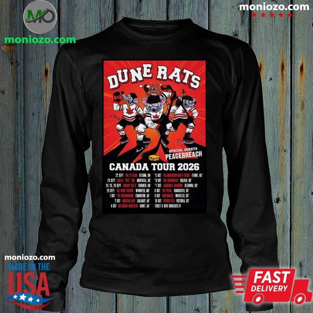 Original Dune Rats 2026 Canada Tour Poster Shirt