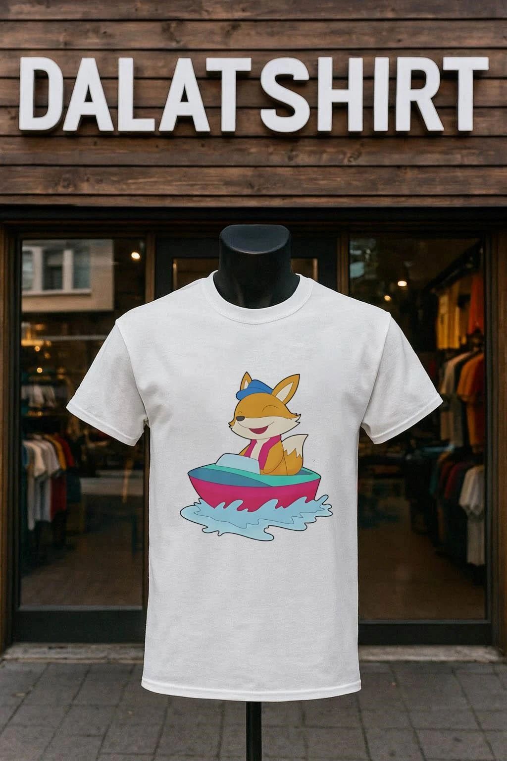 Fox small Boat cute shirt