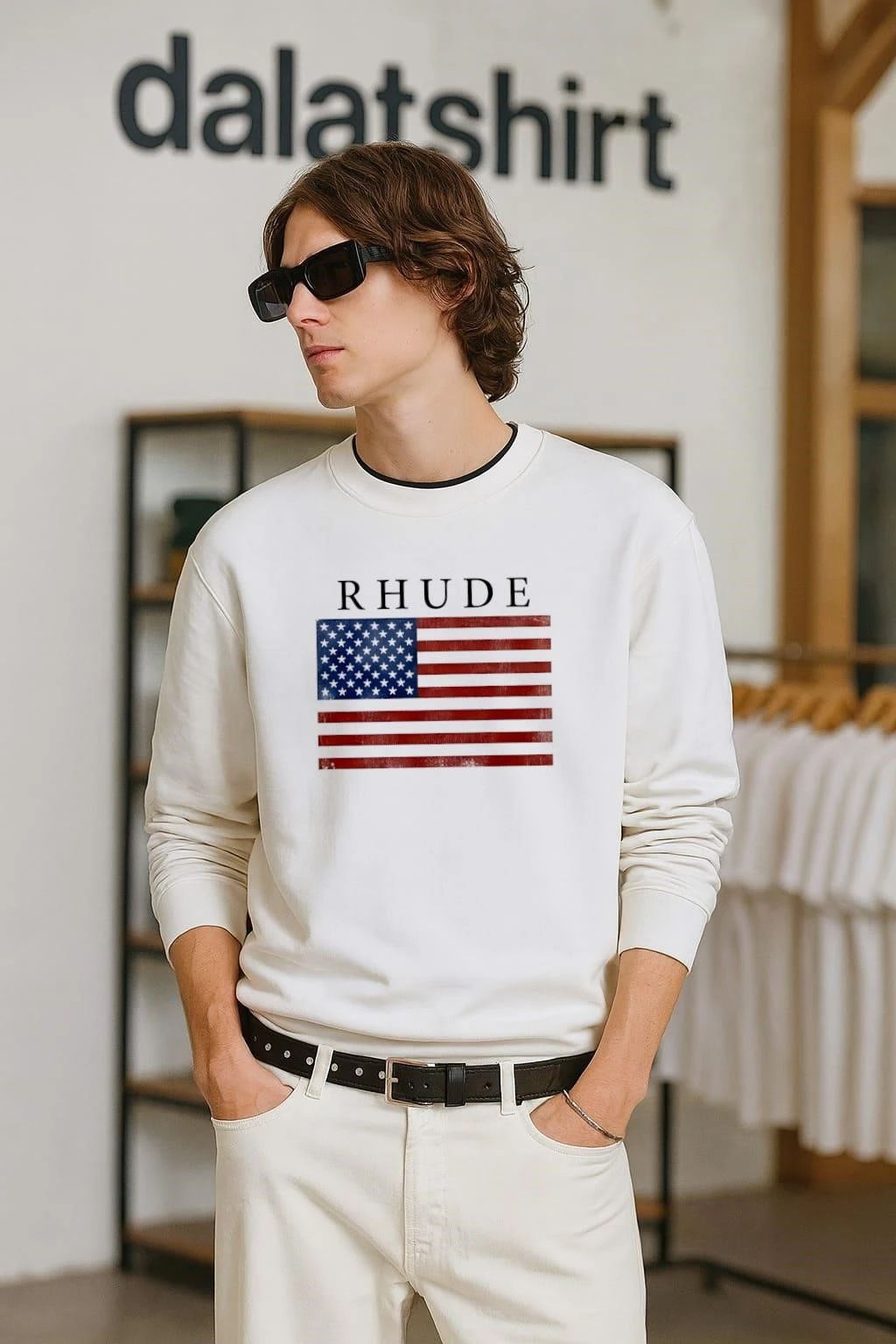 Asake Rhude Flag shirt