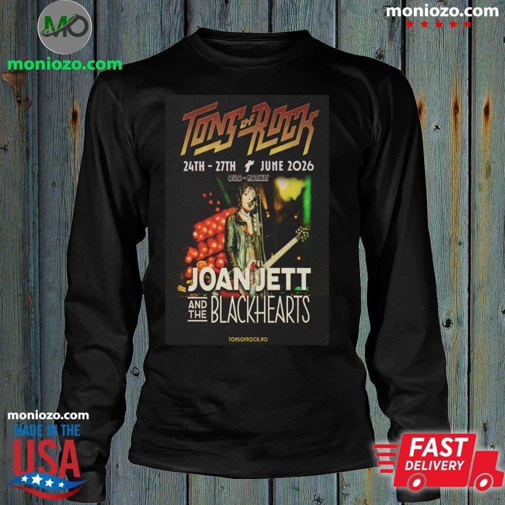 Tons of Rock x Joan Jett and The Blackhearts June 24-27 2026 Oslo, Norway Poster Shirt
