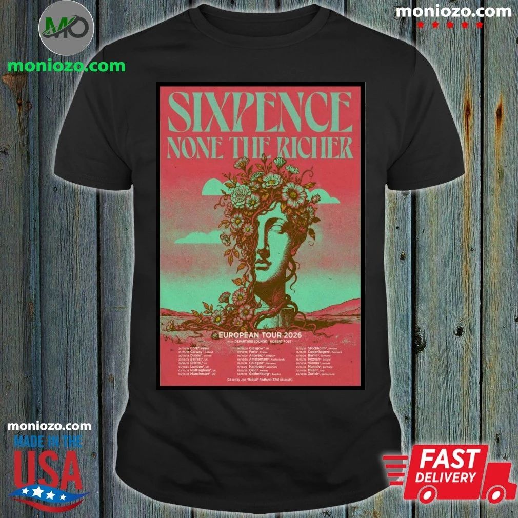 Poster Sixpence None The Richer Tour European 2026 Shirt