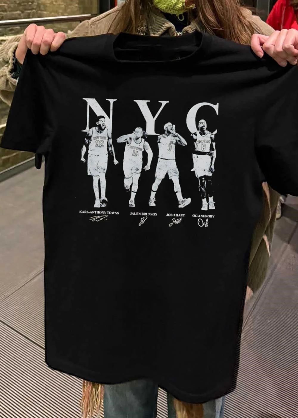 NYC Karl Anthony Towns Jalen Brunson Josh Hart OG Anunoby shirt