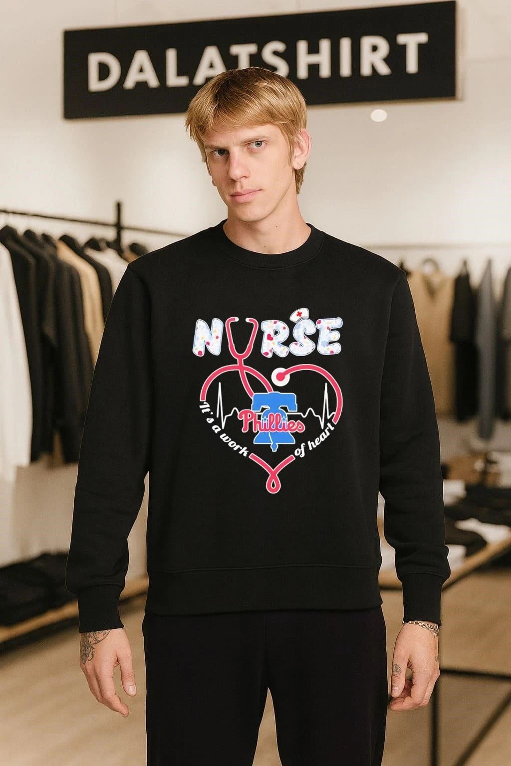 Philadelphia phillies nurse it’s a work of heart stethoscope shirt