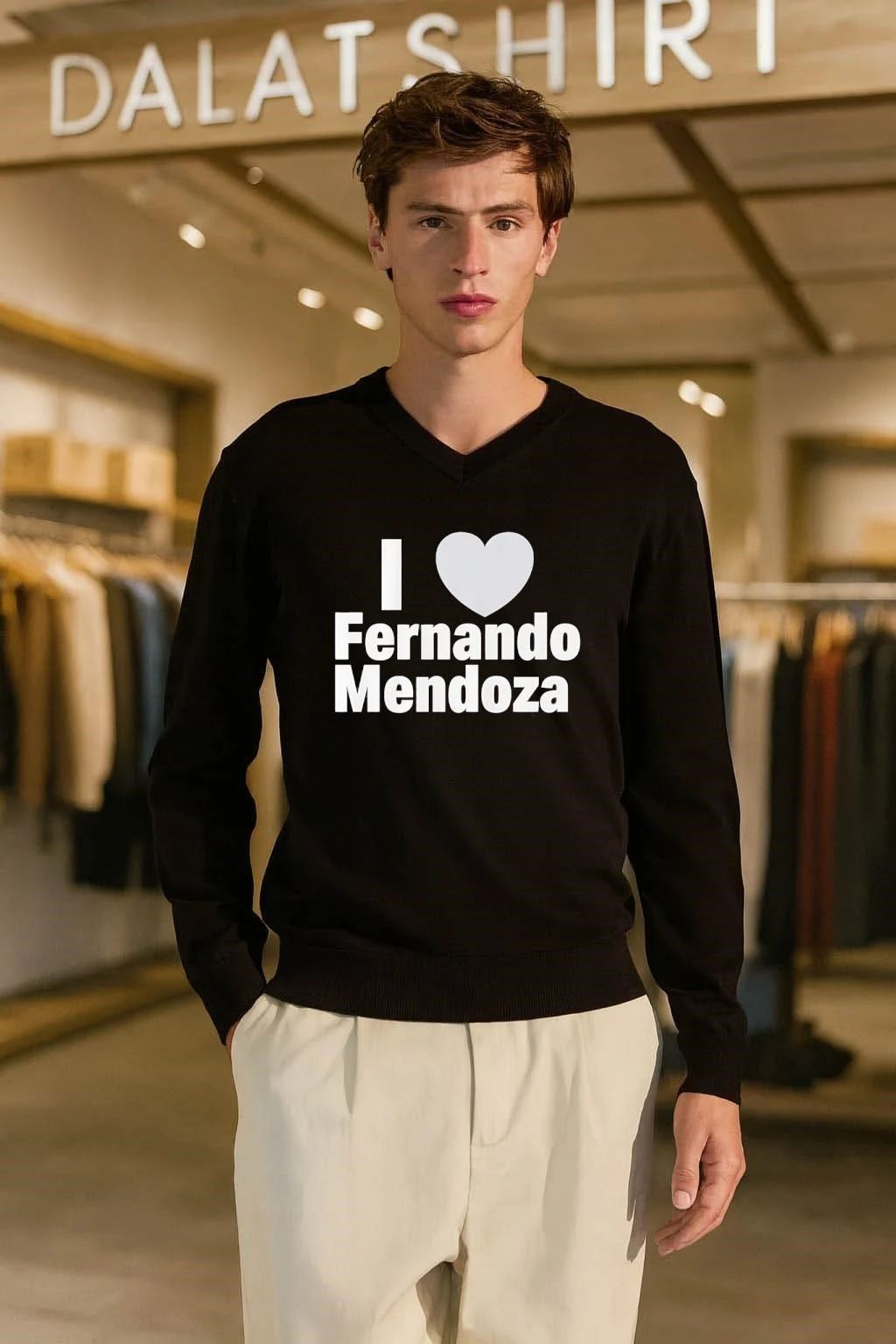 I Love Fernando Mendoza Heart Logo Football Player shirt