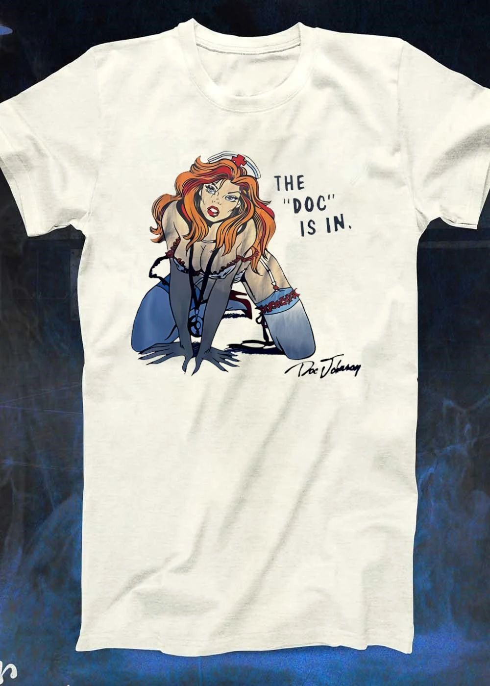 Doc Johnson Pin-up Nurse Redhead ‘the Doc Is in’ Shirt