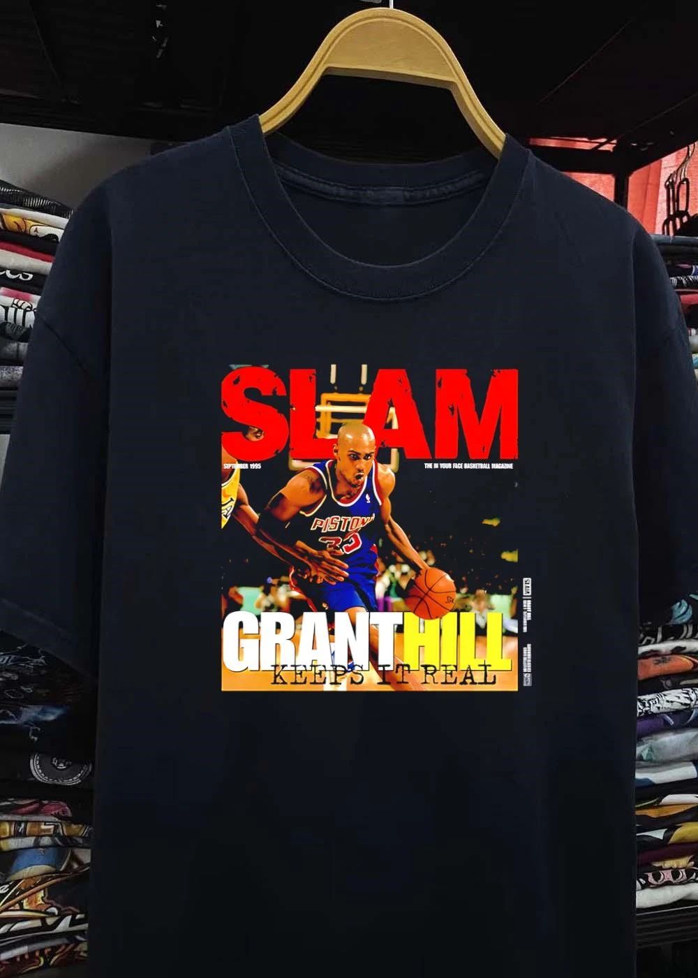 SLAM Grant Hill Keeps It Real Pistons Basketball shirt