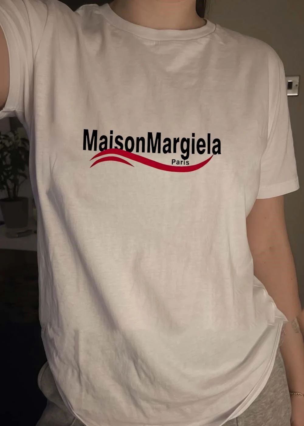 MaisonMargiela Red Wave Paris T-Shirt