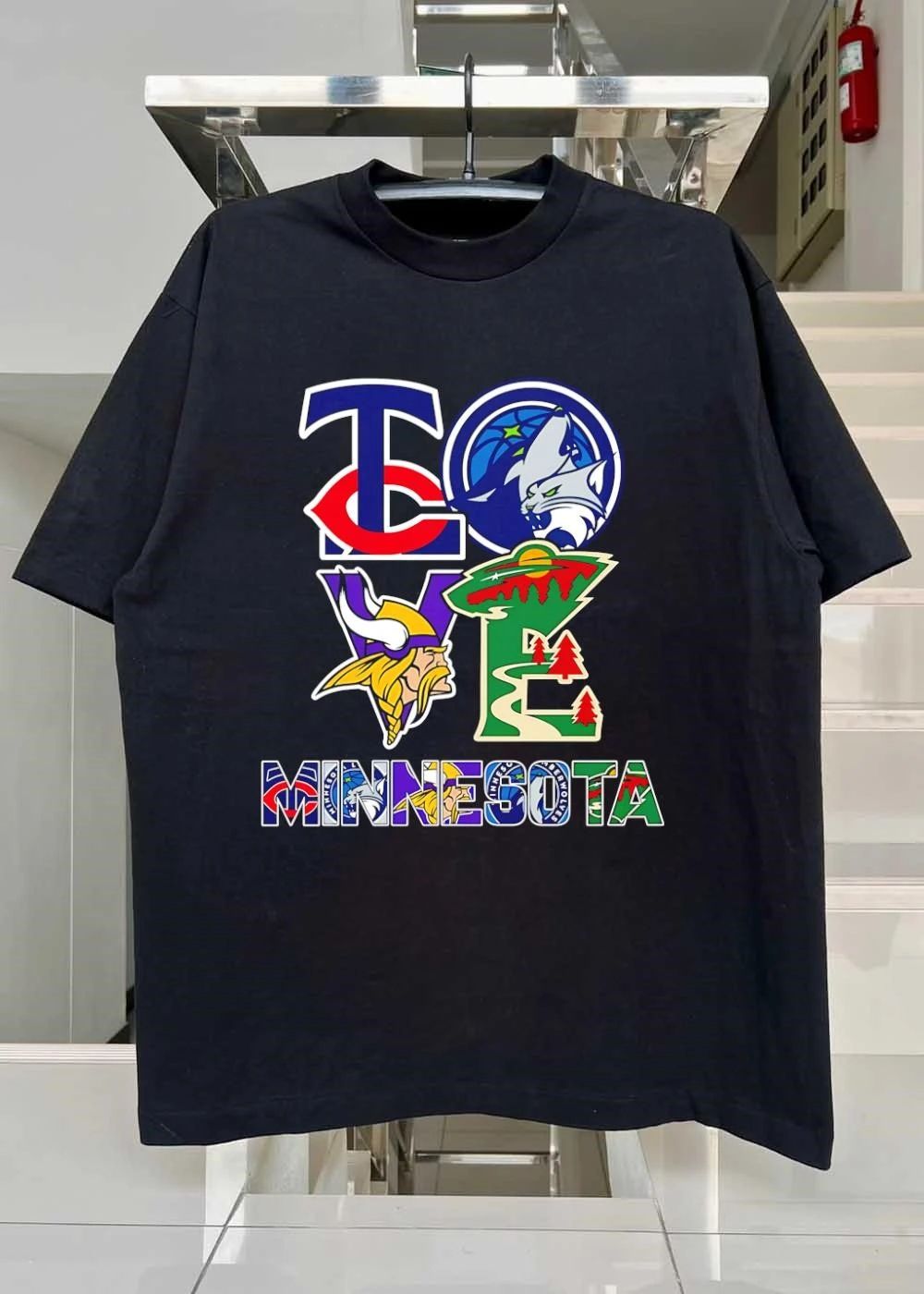 Minnesota Love Sports Team Logos T-Shirt