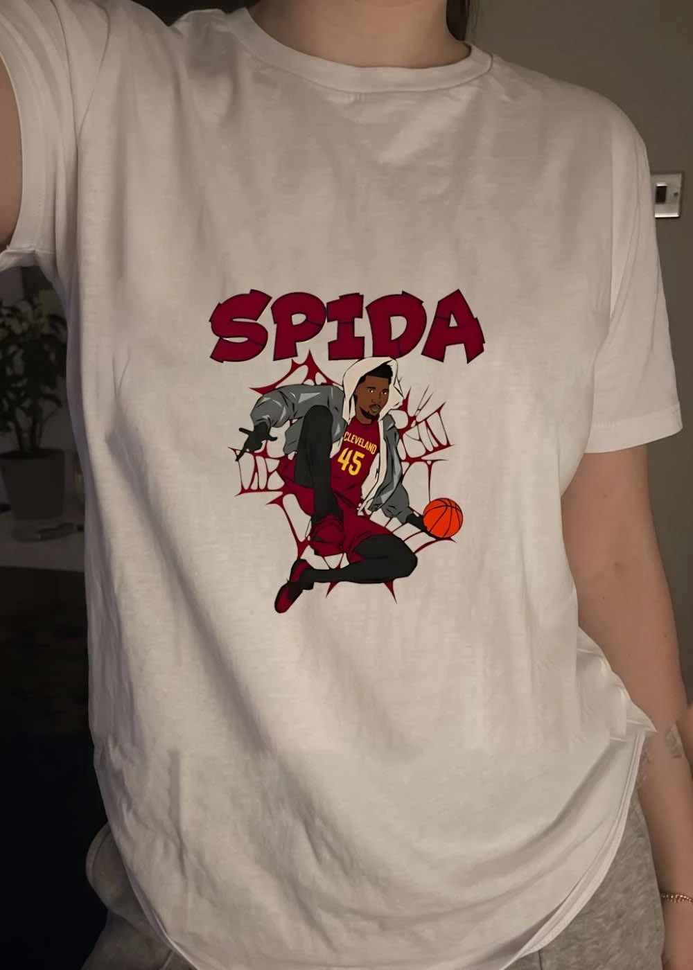 SPIDA Cleveland 45 Donovan Mitchell Spider Web Basketball shirt