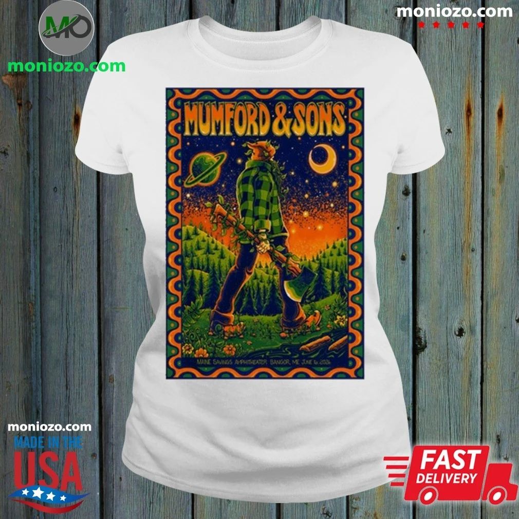 Original Mumford And Sons June 16 2026 Bangor ME T-Shirt