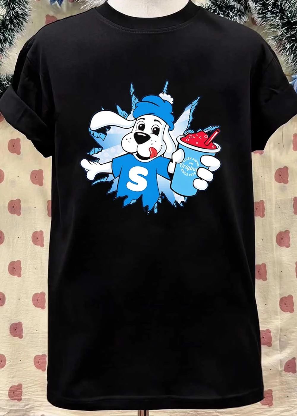 Slush Puppie Mascot Dog S Logo Breaking Ice Slushie T-Shirt