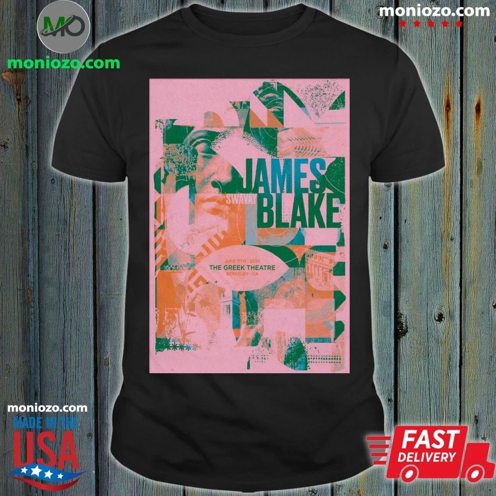 James Blake In Berkeley CA On June 11 2026 Tour Poster T-Shirt