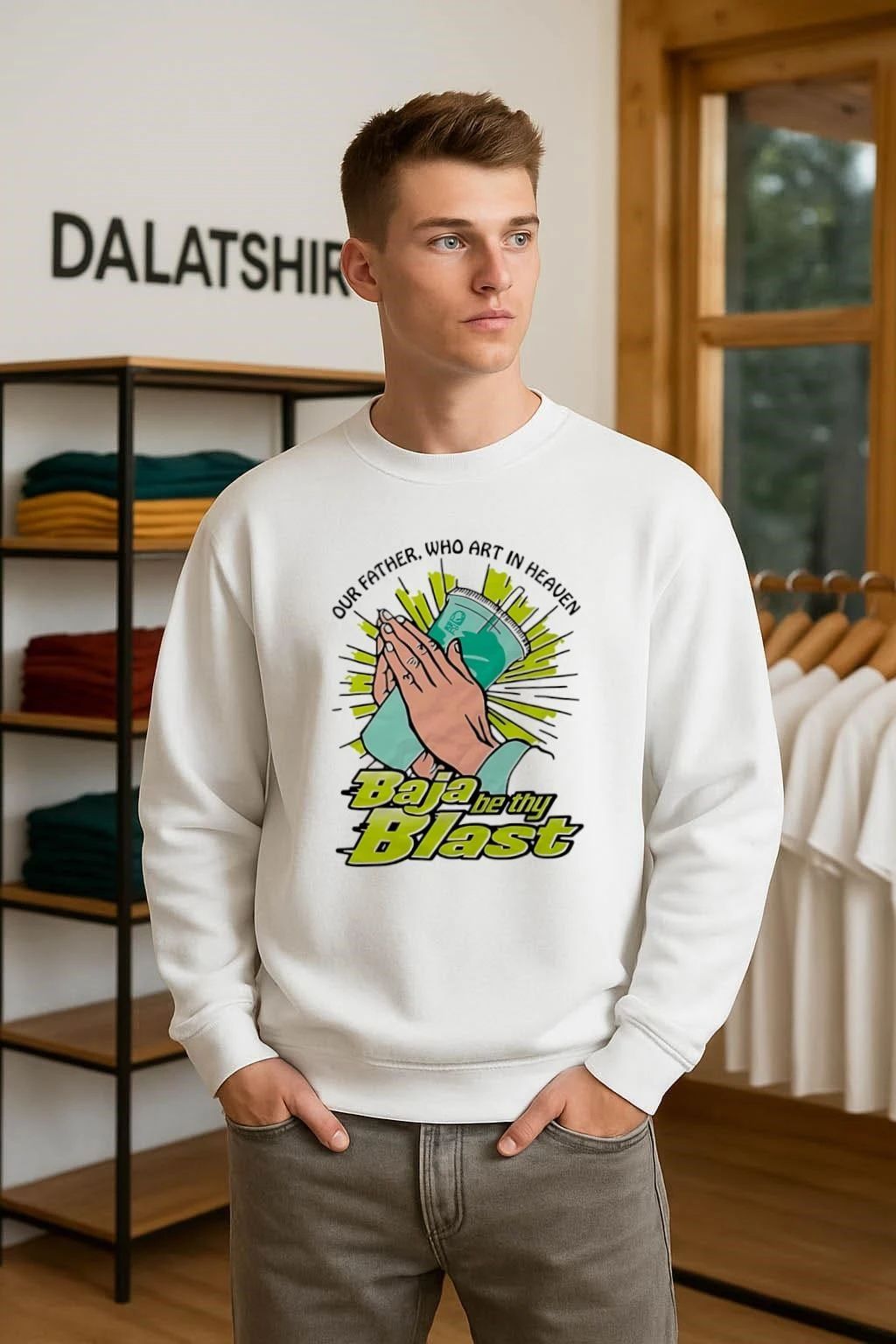 Our Father Who Art In Heaven Baja Be Thy Blast Taco Bell shirt