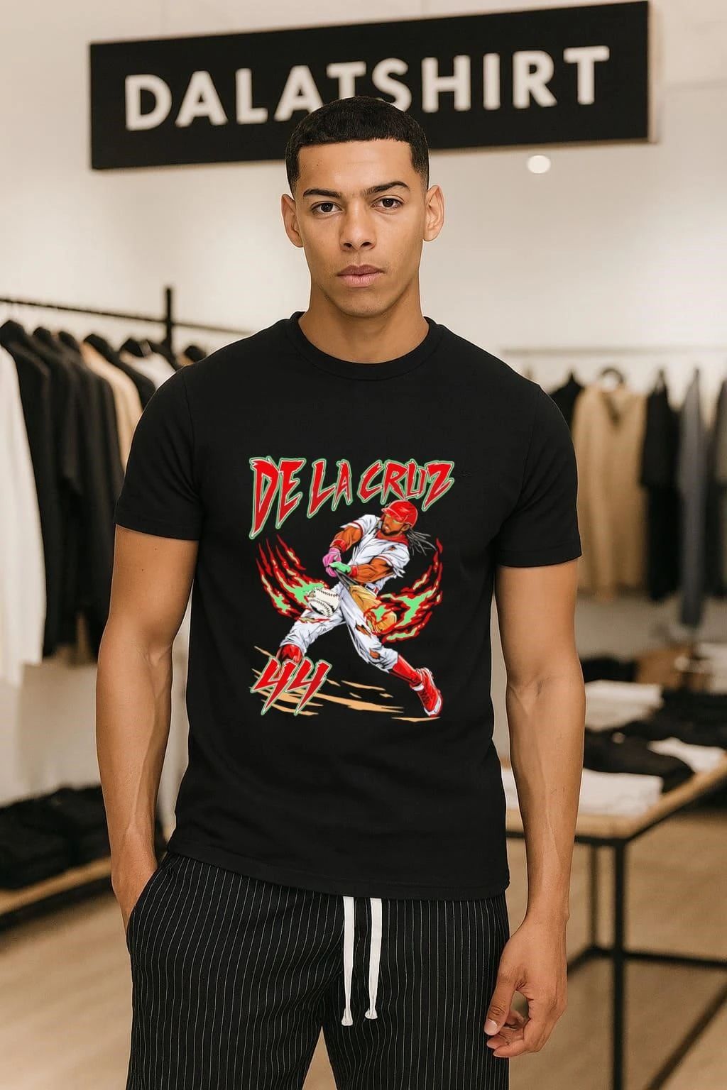 Elly De La Cruz 44 Cincinnati Reds player Blazing shirt