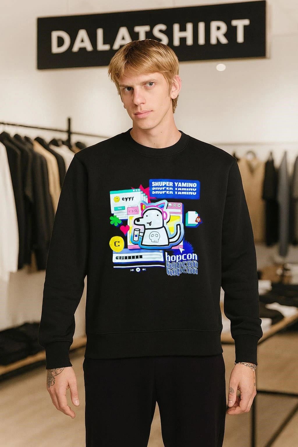 Shuper Yamino Dog Character Hopcon Internet Browser Pop Culture shirt