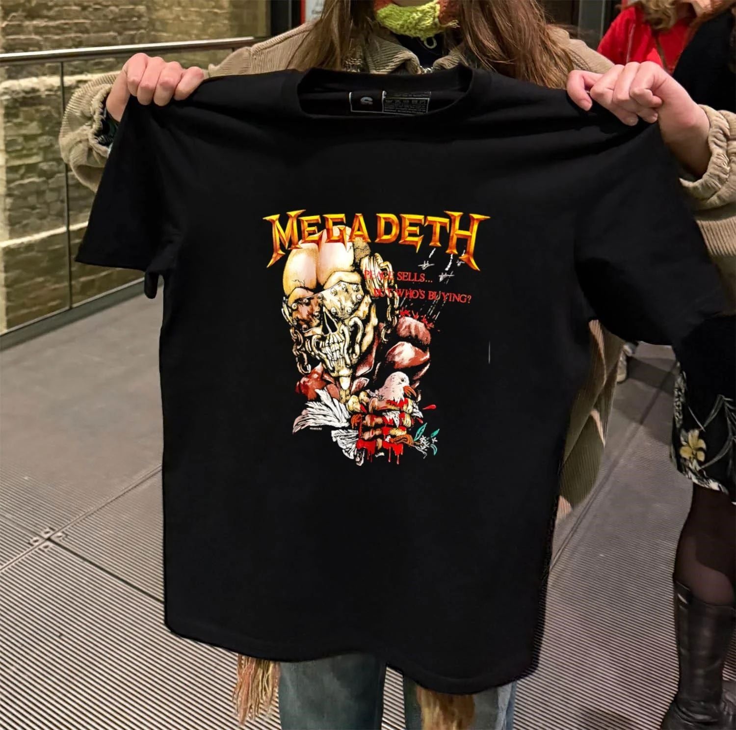 Megadeth Vic Rattlehead Peace Sells But Whos Buying Band shirt