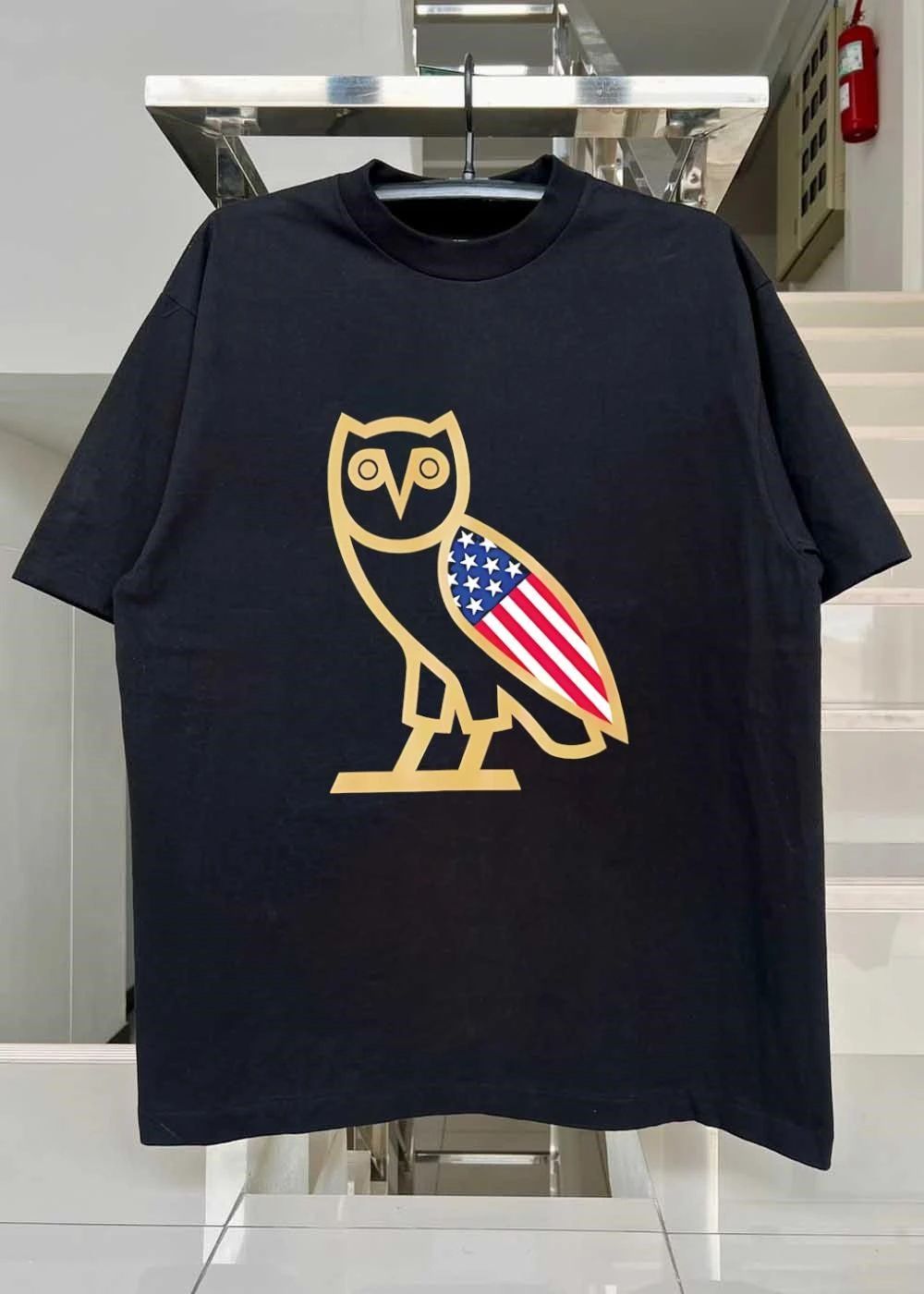 OVO Owl USA Flag shirt