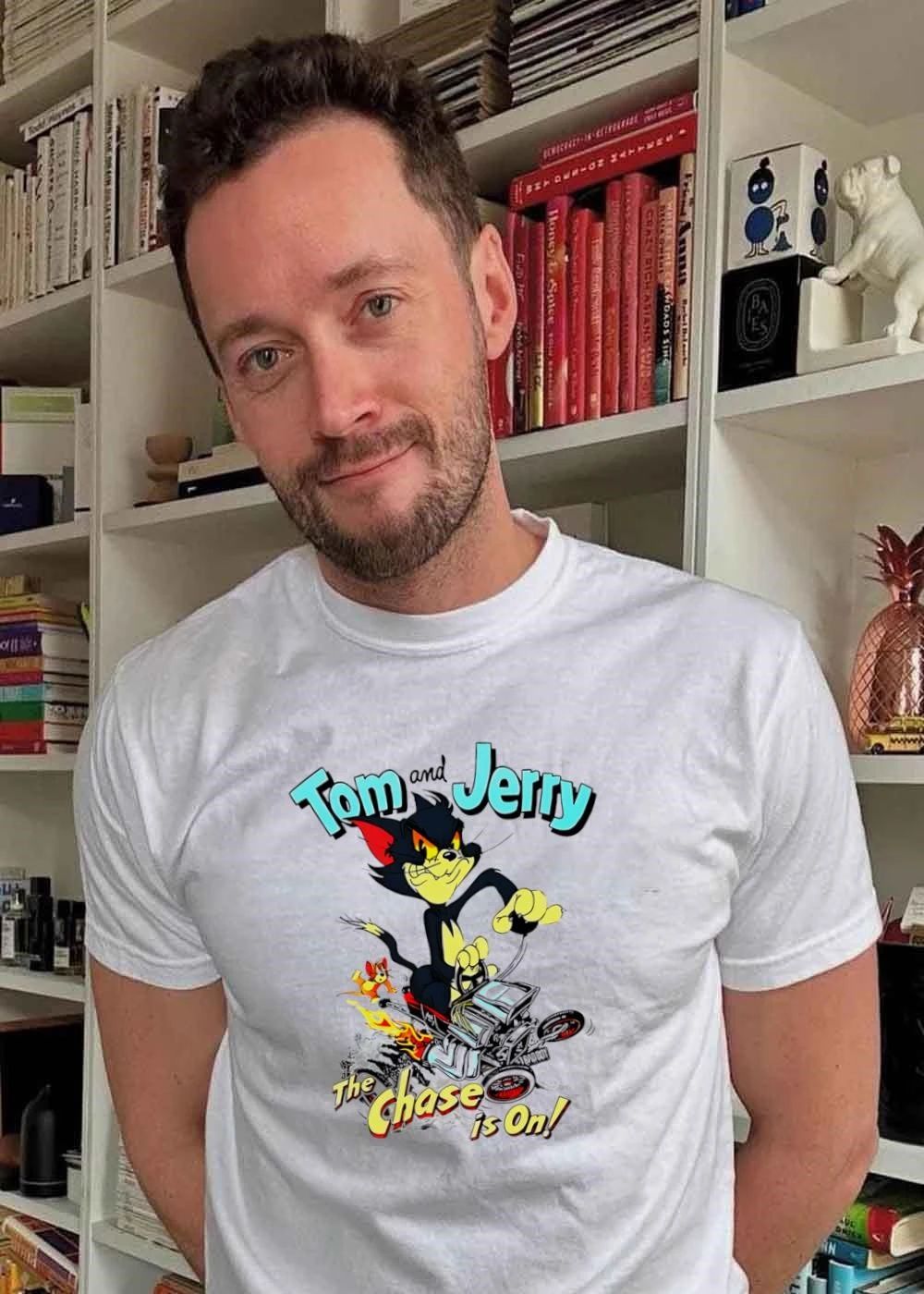 Tom And Jerry The Chase Is On Hot Rod T-Shirt