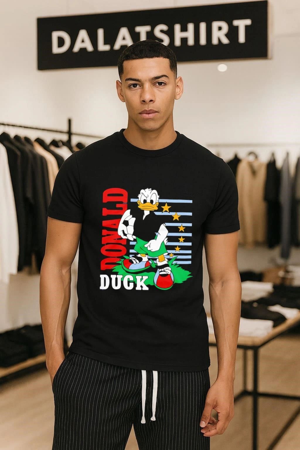 Donald Duck Soccer cartoon funny shirt