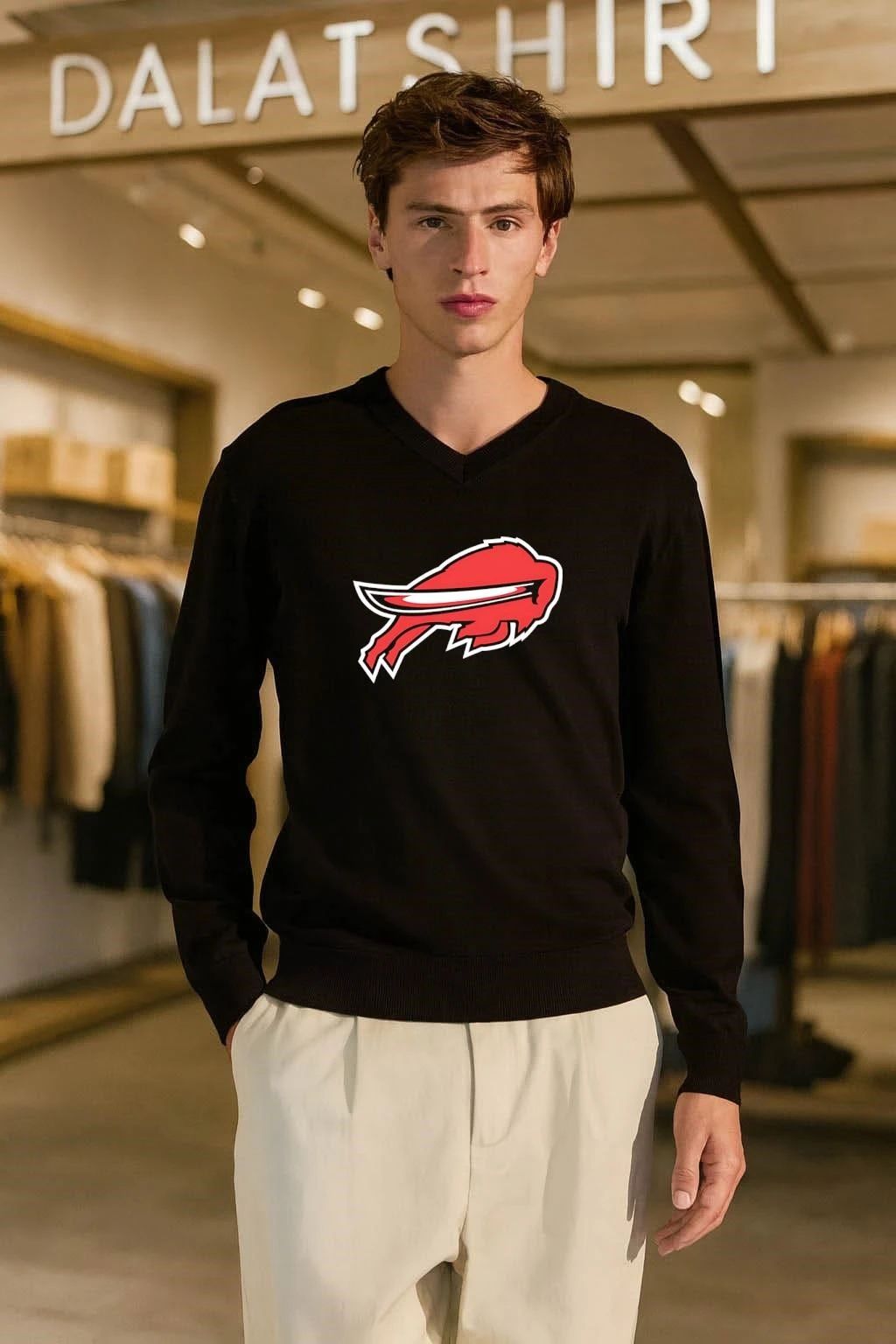 Buffalo Sabres Red Charging Buffalo Saber Logo shirt