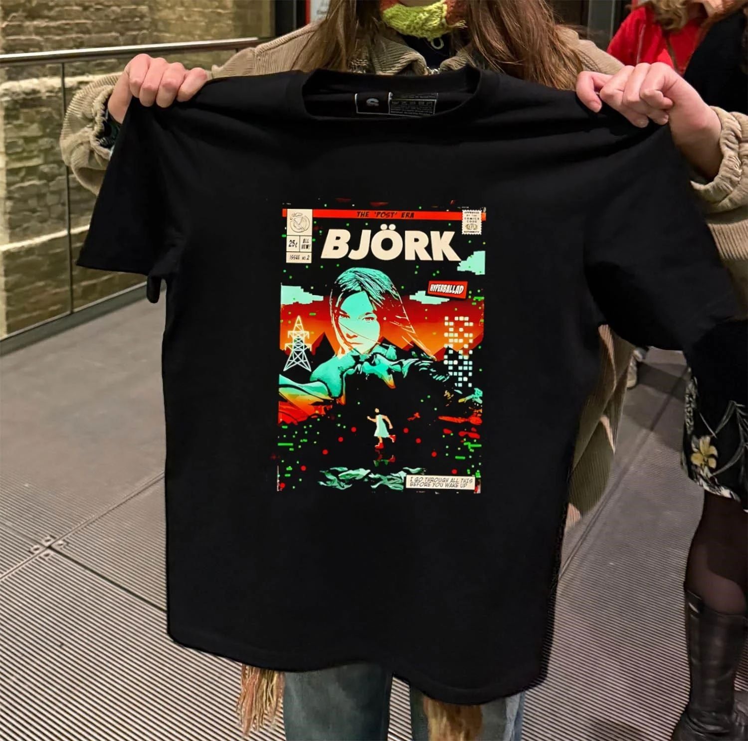 Bjork Comic Book Comfort Colors graphic shirt