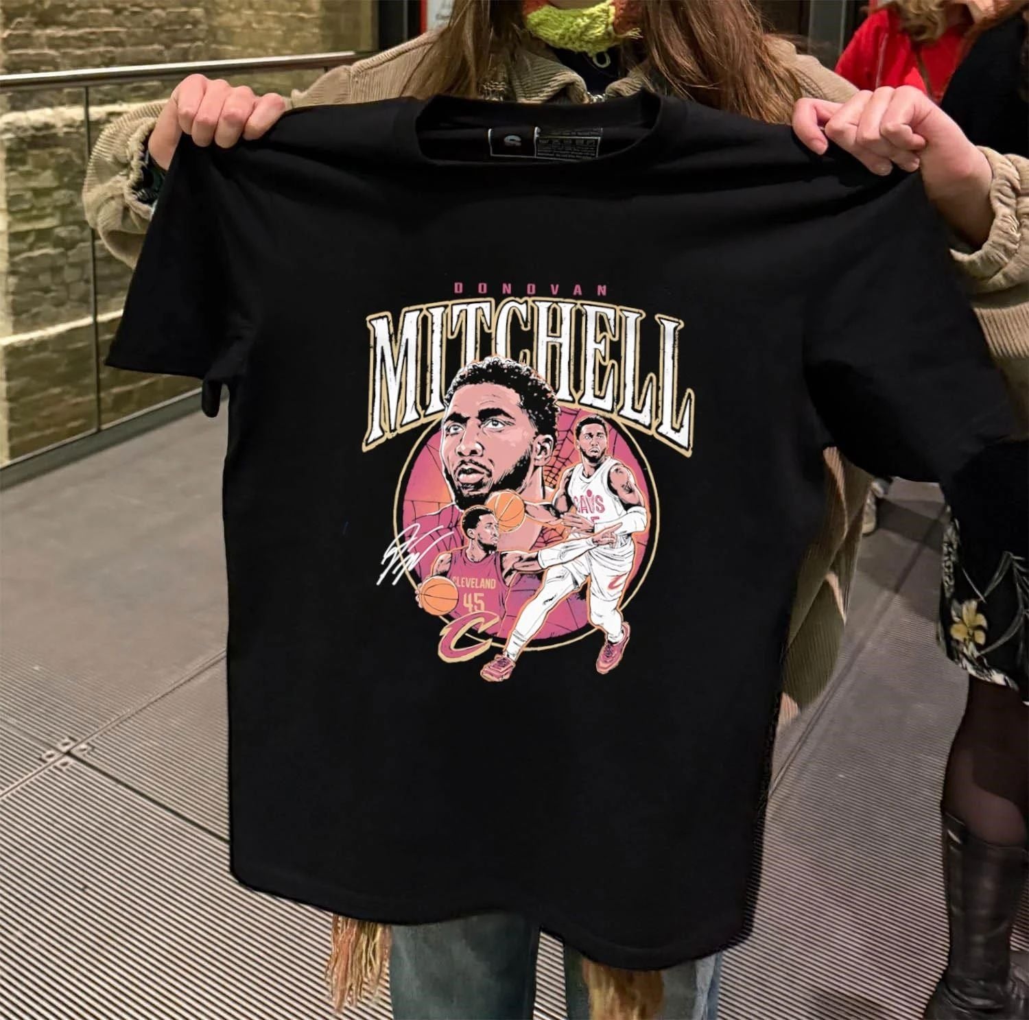 Donovan Mitchell Cleveland Cavaliers graphic retro shirt