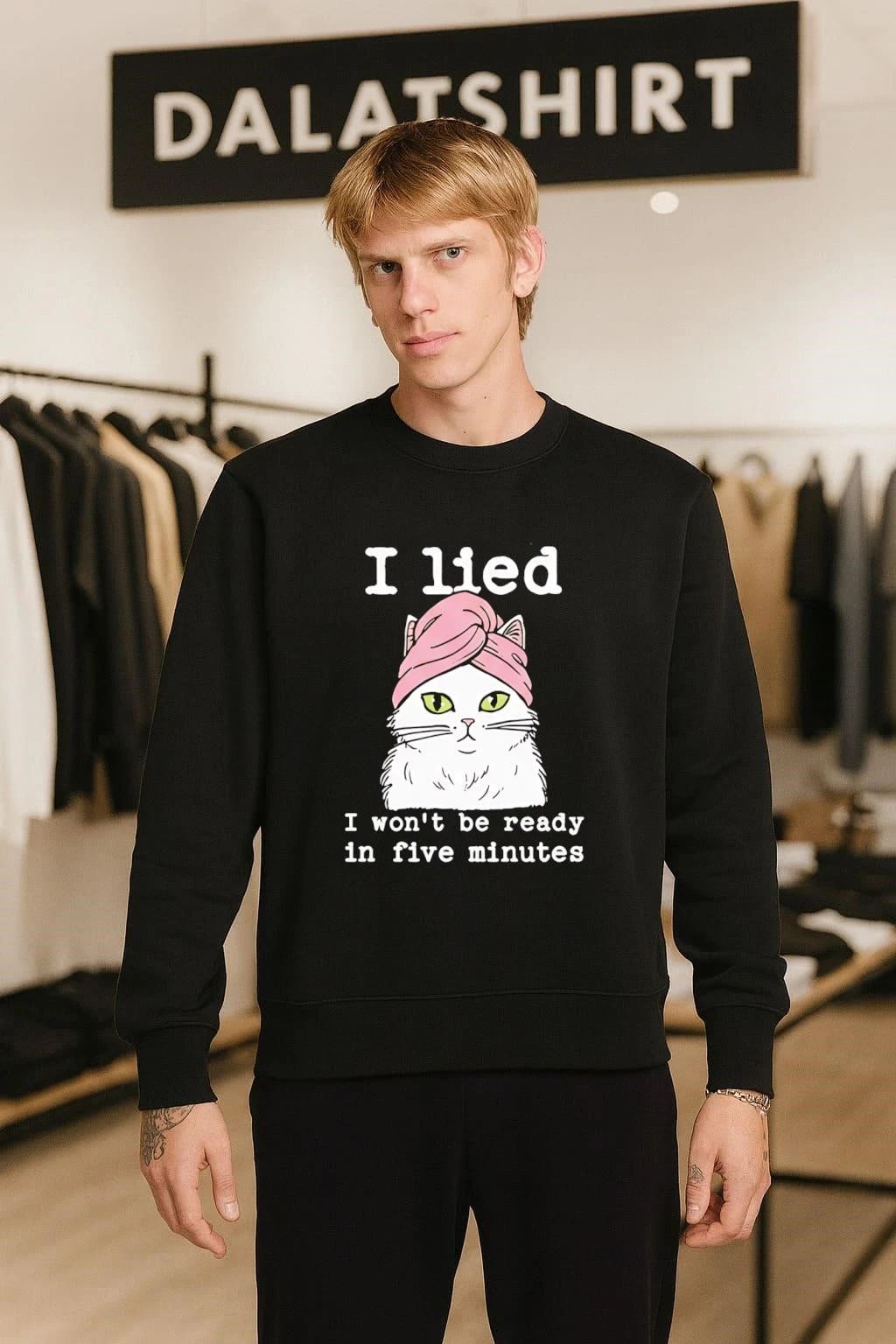 Cat Pink Towel I Lied I Won’t Be Ready In Five Minutes shirt