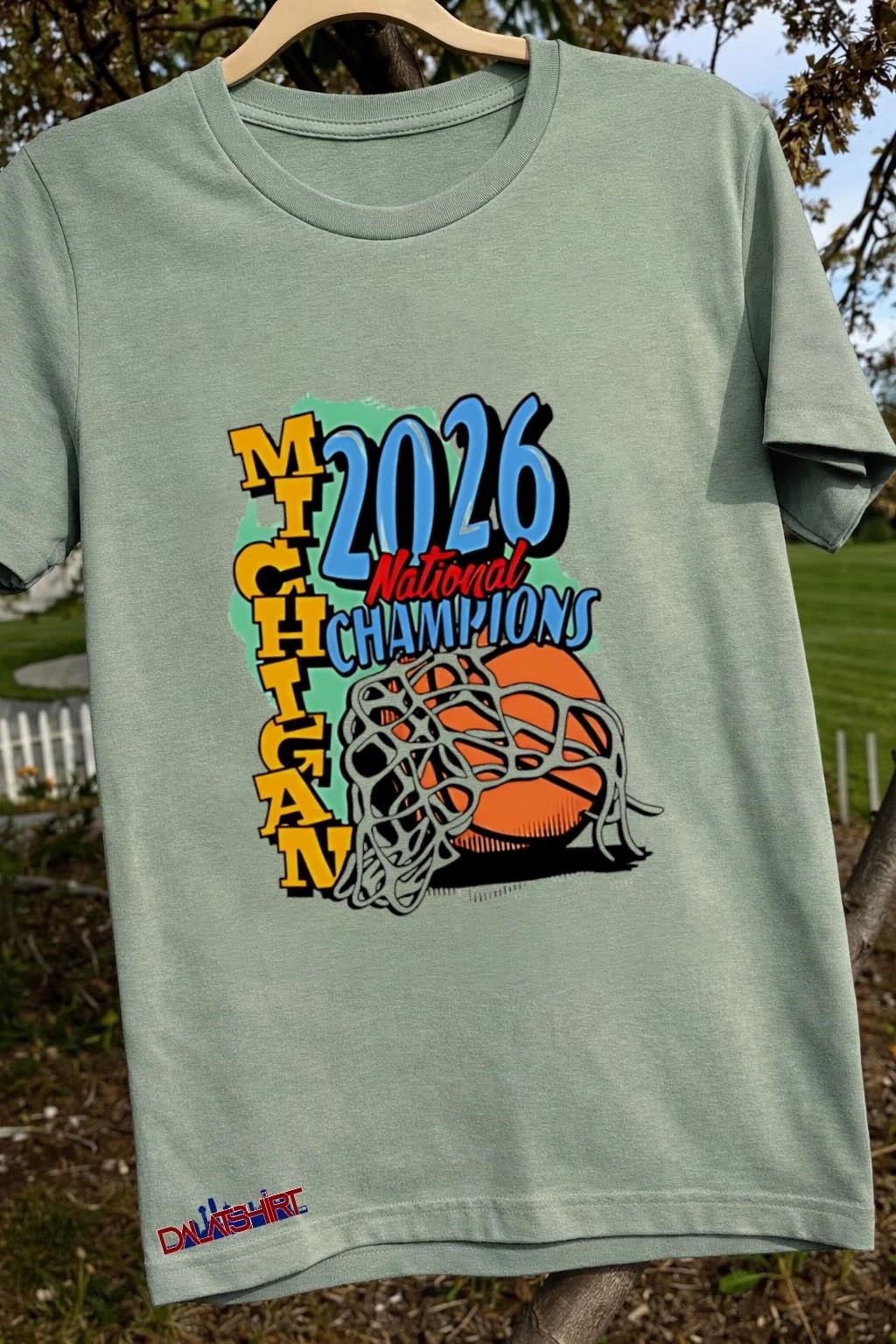 Michigan 2026 National Champions Basketball Net shirt