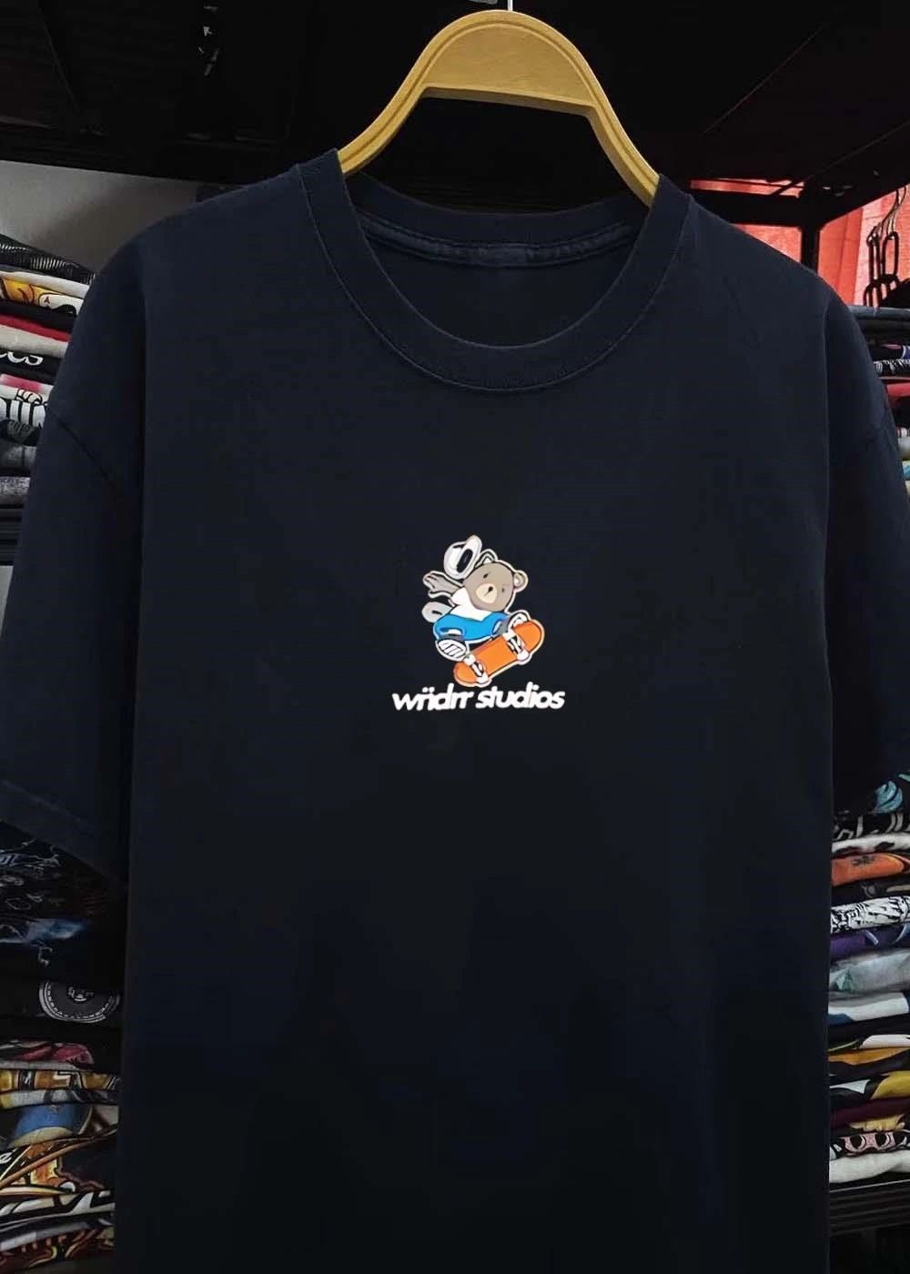 Skateboard Bear Cowboy Wriidrr Studios T-Shirt