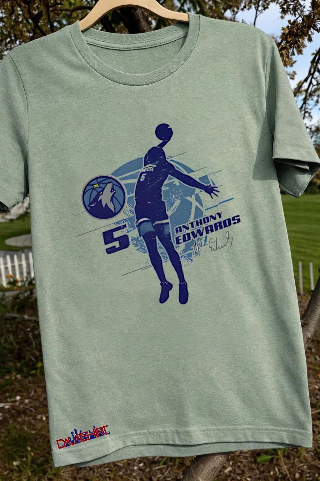 Anthony Edwards Minnesota Timberwolves Silhouette shirt