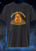 Mentally I Am Here Meditating Skeleton Campfire Flowers shirt