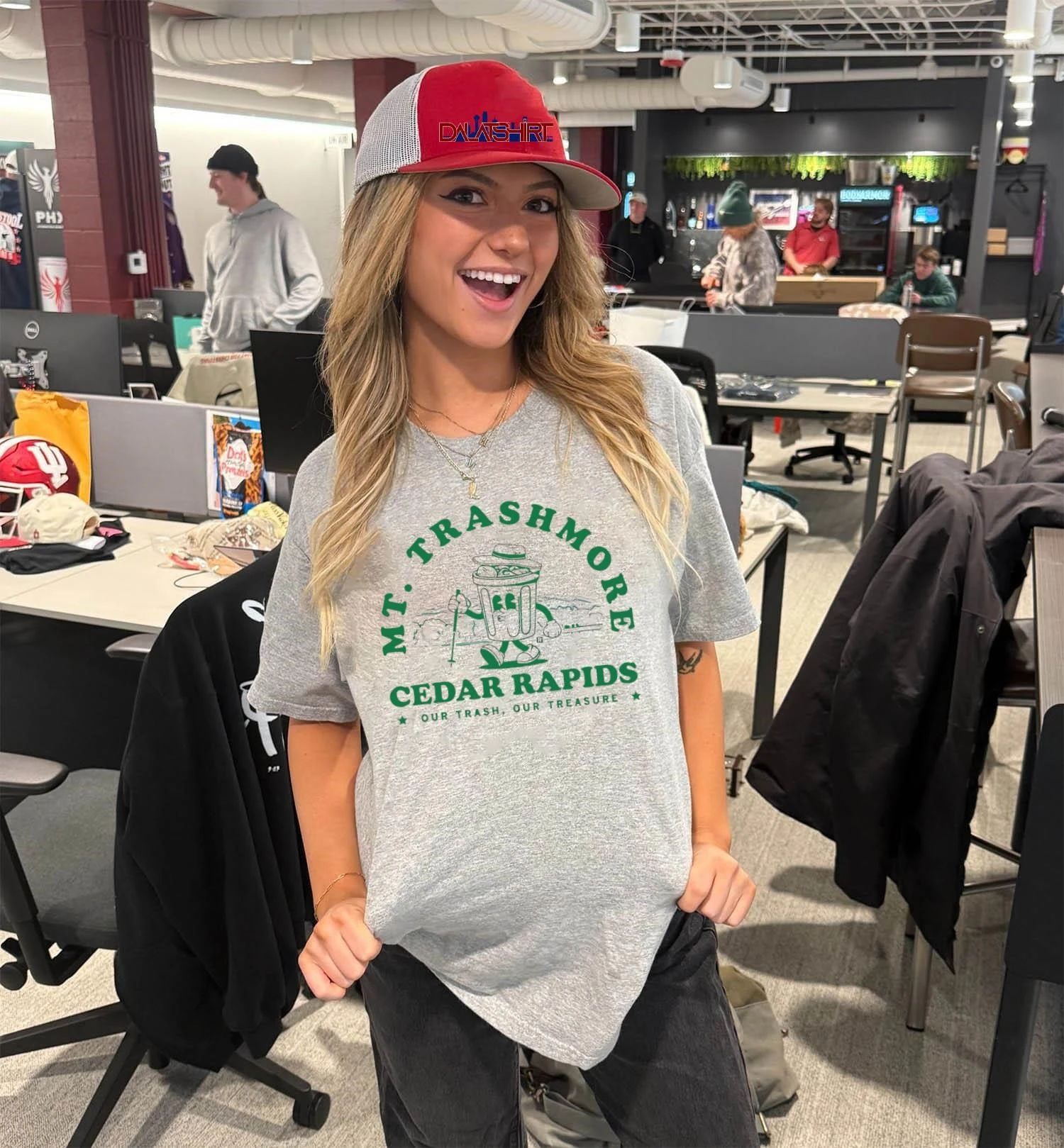 Mt. Trashmore Cedar Rapids Our Trash Our Treasure cartoon shirt