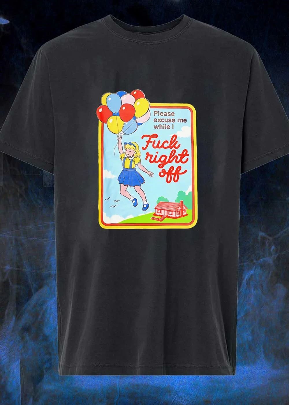 Vintage Please Excuse Me While I Fuck Right Off Girl Balloons Sarcastic Funny Attitude 2026 Edition Shirt