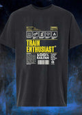 Train Enthusiast 100′ Railfan Shipping Label T-Shirt