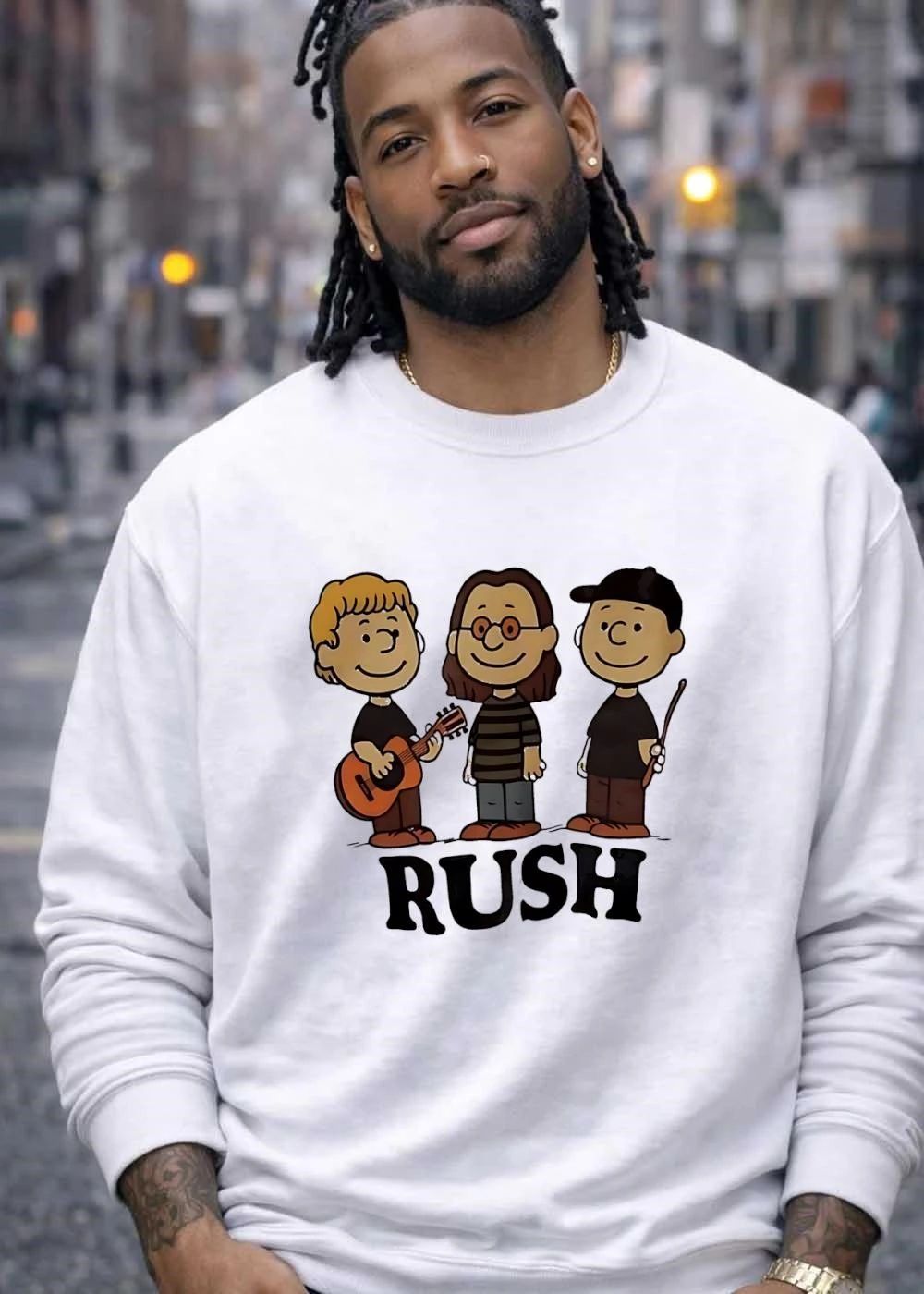 Rush Peanuts Style Band Members T-Shirt