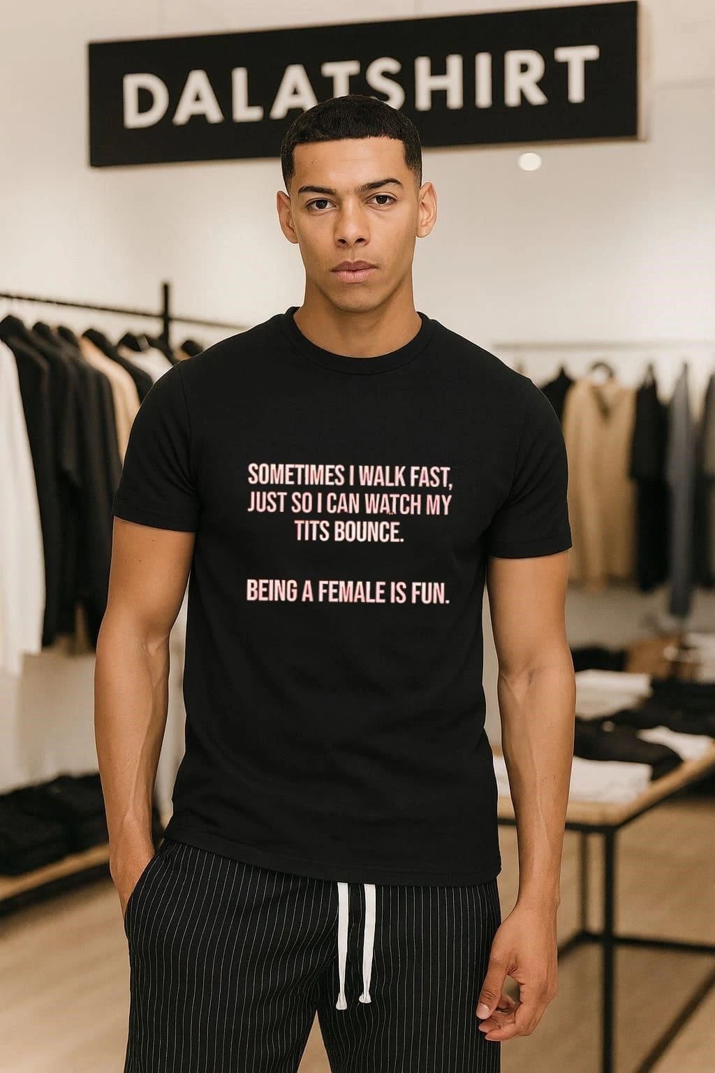 Sometimes i walk fast just so i can watch my tits bounce being a female is fun shirt