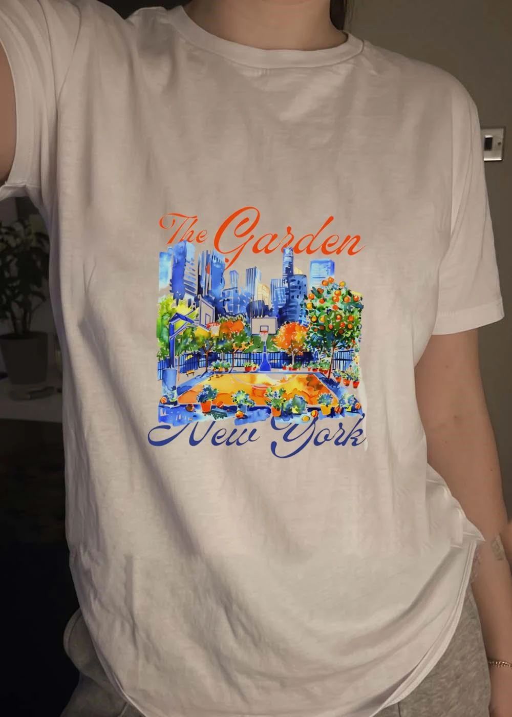 The Garden New York Basketball Court City Skyline shirt