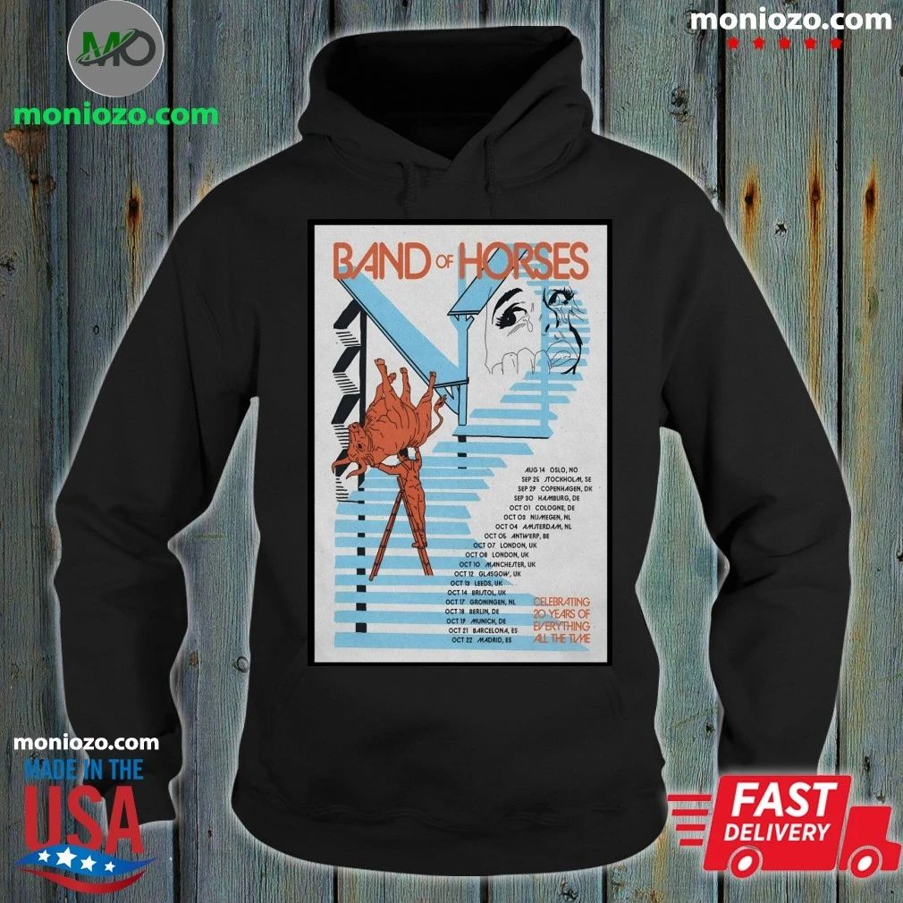 Band Of Horses Celebrating 20 Years Of Everything All The Time 2026 Tour Poster T-Shirt