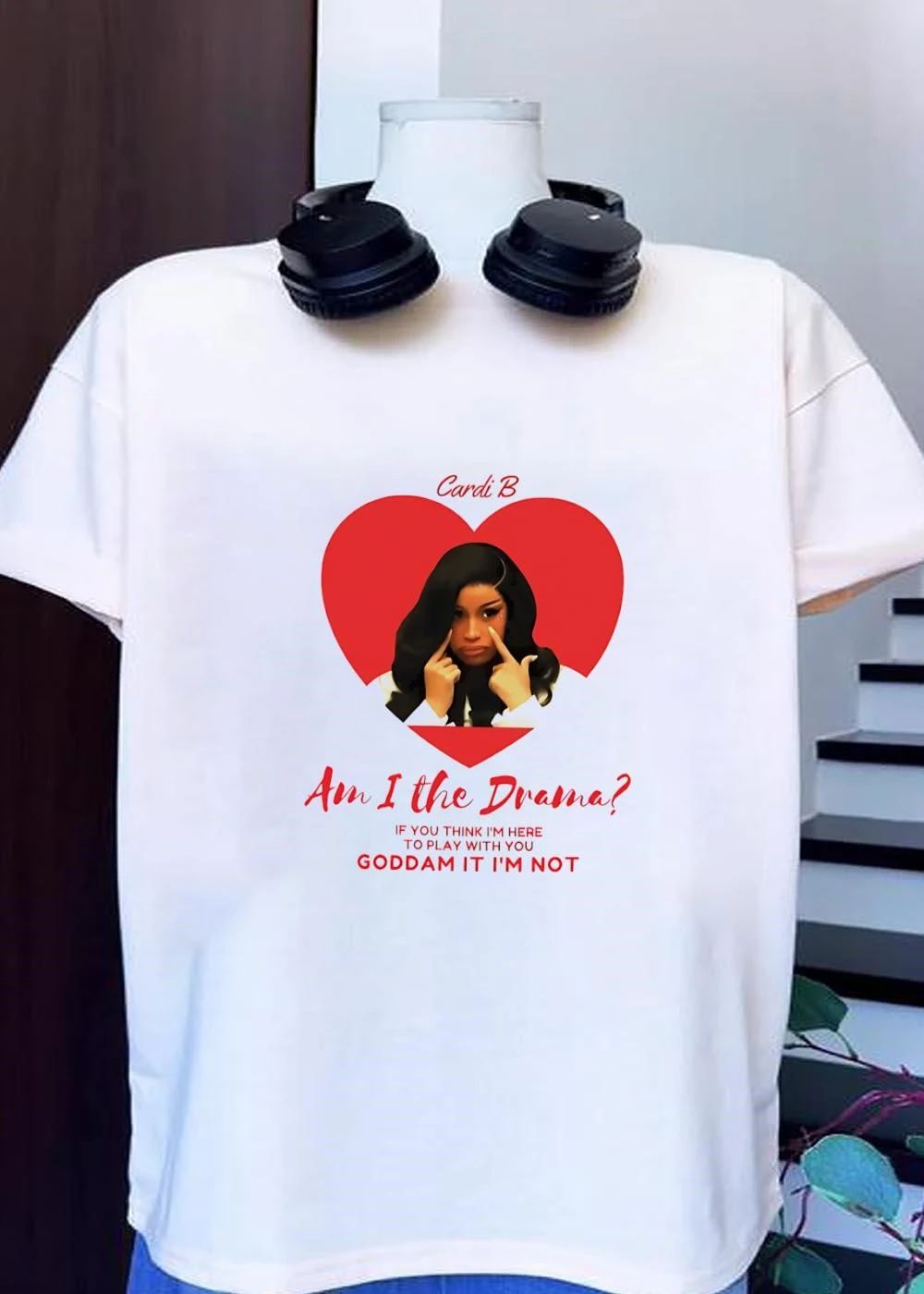 Cardi B Am I The Drama Heart Meme shirt