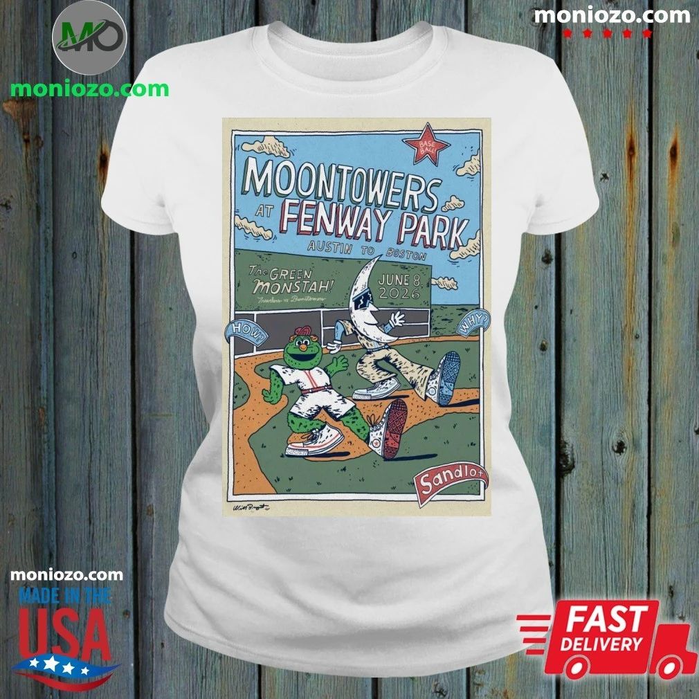 Original Moontowers at Fenway Park Austin To Boston June 8, 2026 Poster Shirt