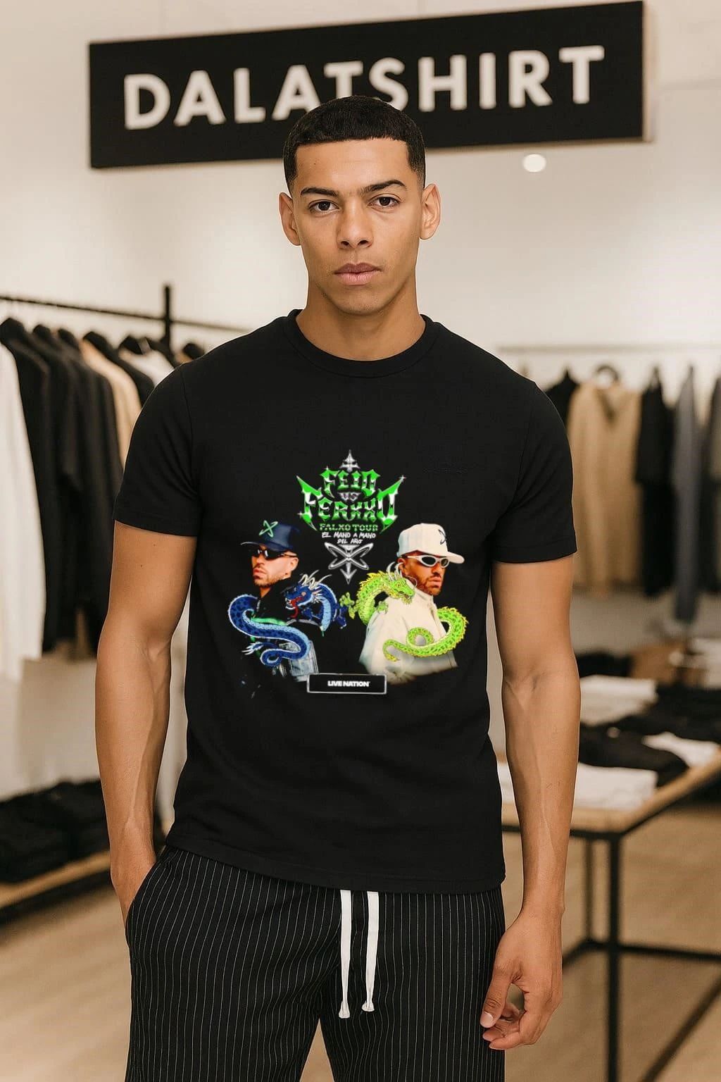 Feid Vs Ferxxo Falxo Tour El Mano A Mano Del Año Dragon Butterfly shirt