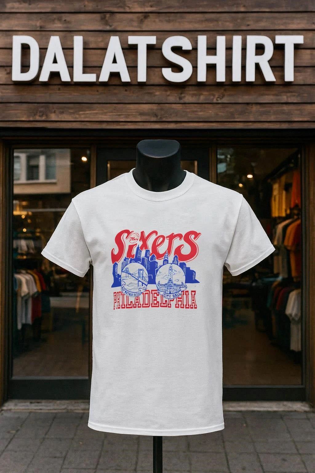 Philadelphia 76ers City Hall skyline shirt